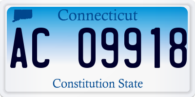 CT license plate AC09918