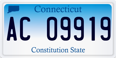 CT license plate AC09919