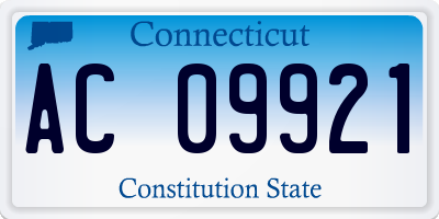 CT license plate AC09921