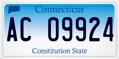 CT license plate AC09924