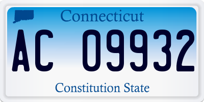 CT license plate AC09932