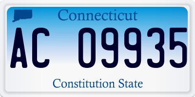 CT license plate AC09935