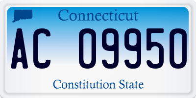 CT license plate AC09950