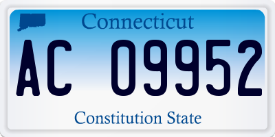 CT license plate AC09952