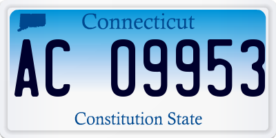 CT license plate AC09953