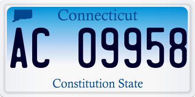CT license plate AC09958