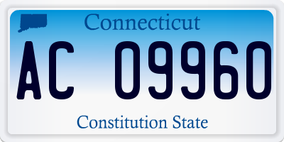 CT license plate AC09960