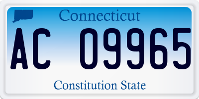 CT license plate AC09965
