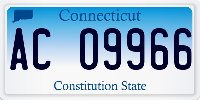 CT license plate AC09966