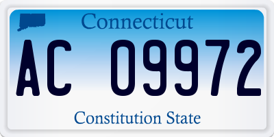 CT license plate AC09972