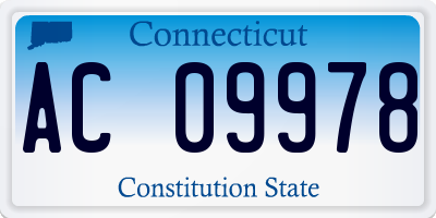 CT license plate AC09978