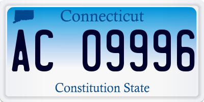 CT license plate AC09996