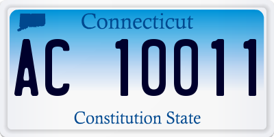 CT license plate AC10011