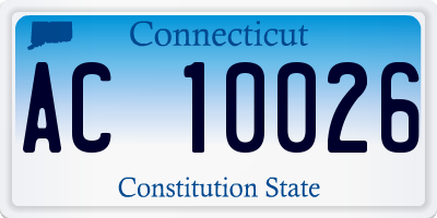 CT license plate AC10026