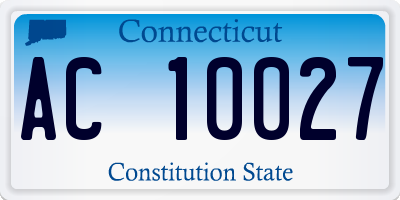 CT license plate AC10027