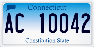 CT license plate AC10042