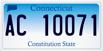 CT license plate AC10071