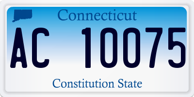 CT license plate AC10075