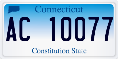 CT license plate AC10077