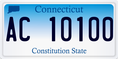 CT license plate AC10100