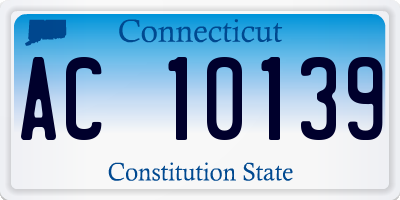 CT license plate AC10139