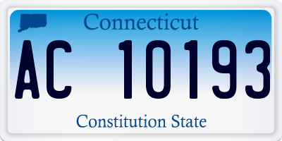 CT license plate AC10193