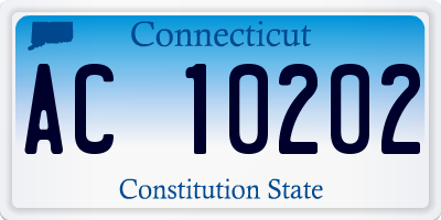 CT license plate AC10202