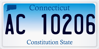 CT license plate AC10206