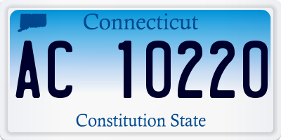 CT license plate AC10220