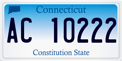 CT license plate AC10222