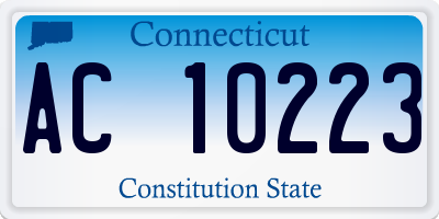 CT license plate AC10223