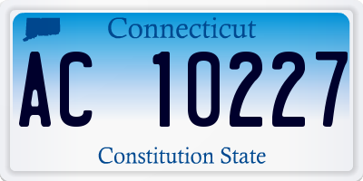 CT license plate AC10227