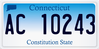 CT license plate AC10243