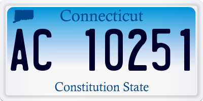 CT license plate AC10251