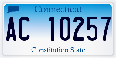 CT license plate AC10257