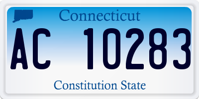 CT license plate AC10283