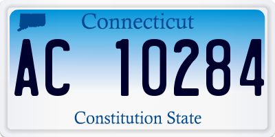 CT license plate AC10284
