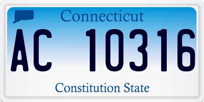 CT license plate AC10316