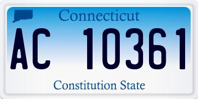 CT license plate AC10361