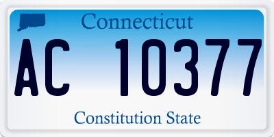 CT license plate AC10377