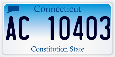 CT license plate AC10403