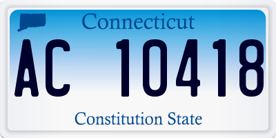 CT license plate AC10418