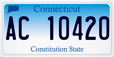 CT license plate AC10420