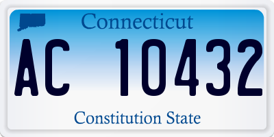 CT license plate AC10432