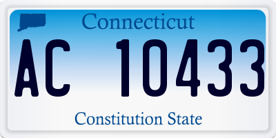 CT license plate AC10433