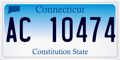 CT license plate AC10474