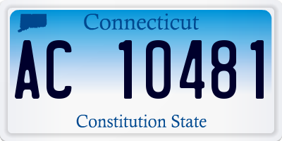 CT license plate AC10481