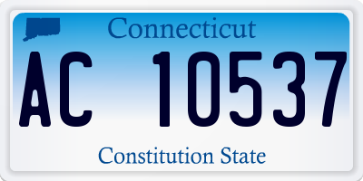 CT license plate AC10537