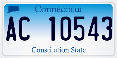 CT license plate AC10543