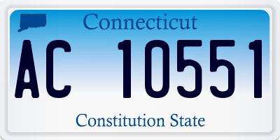 CT license plate AC10551